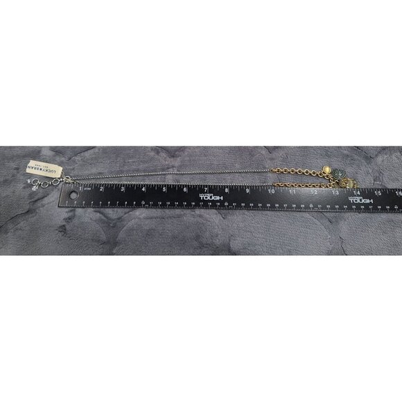 New-Lucky Brand Two-Tone Owl Pendant Necklace With Charms - Picture 6 of 8